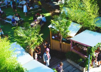 People's Park Tavern pub in Victoria park, Hackney. beer gardens outdoor