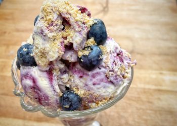 No-churn ice cream recipe landscape cheesecake ice cream
