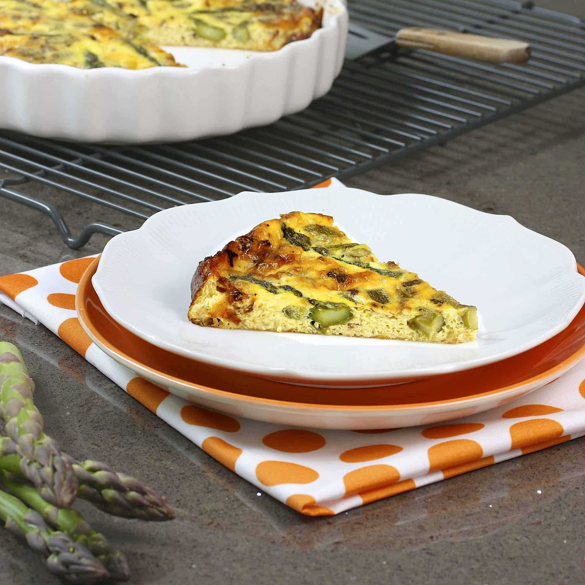 Asparagus quiche