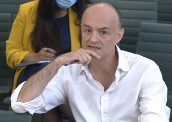 Dominic Cummings, former Chief Adviser to Prime Minister Boris Johnson, giving evidence to a joint inquiry of the Commons Health and Social Care and Science and Technology Committees on the subject of Coronavirus: lessons learnt. Picture date: Wednesday May 26, 2021.