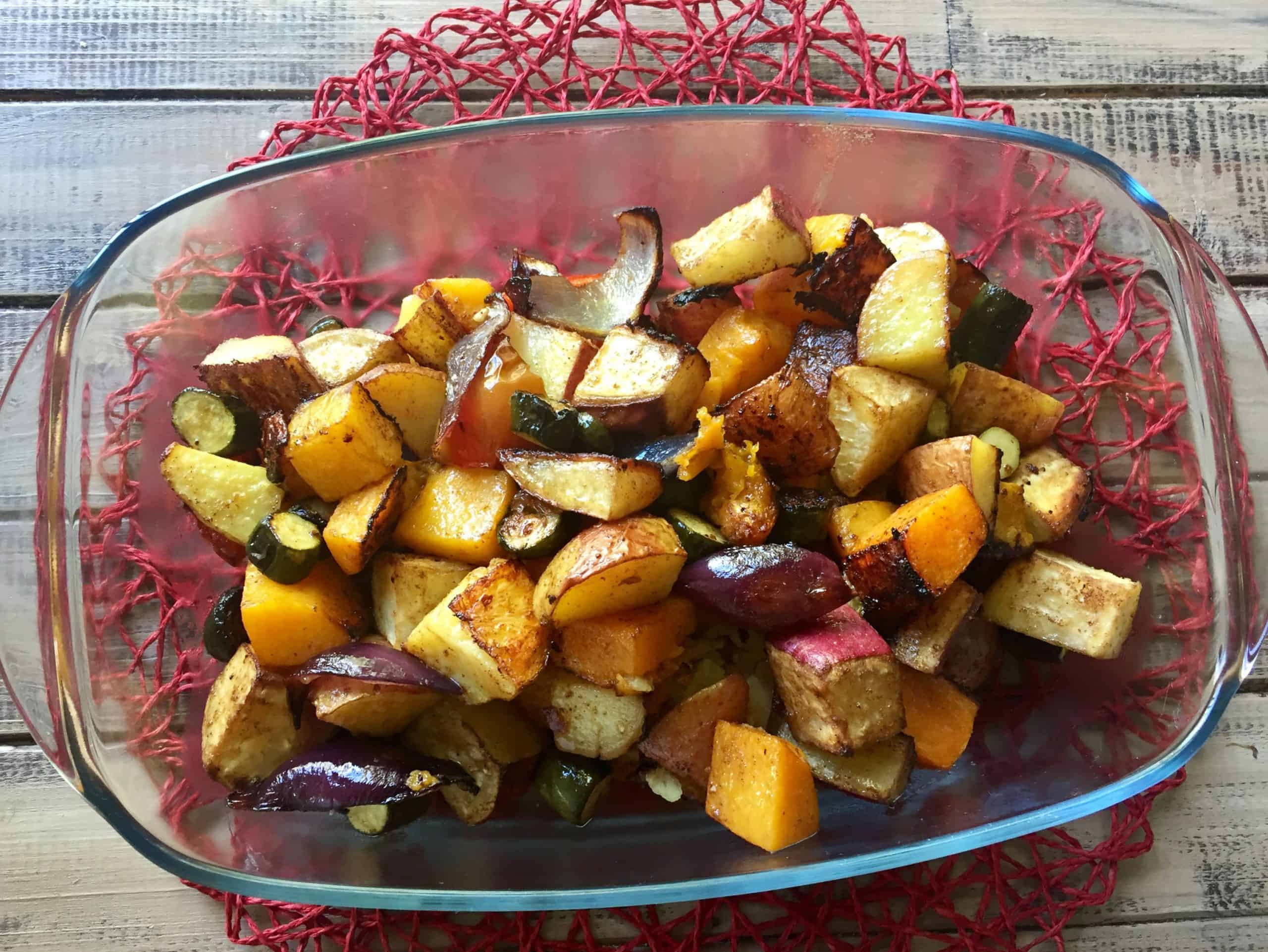 Oven Roasted Vegetables with Balsamic Vinegar and Rosemary