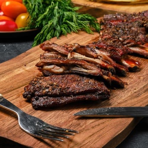 Sweet and Sticky Grilled Lamb Ribs