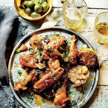 Omar Allibhoy Lemon & Honey Chicken Wings | Photography © Martin Poole