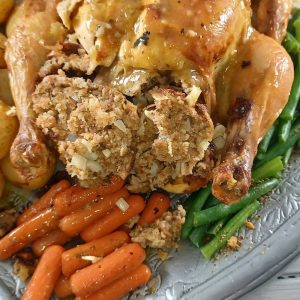 Lemon and Thyme Stuffed Roasted Chicken