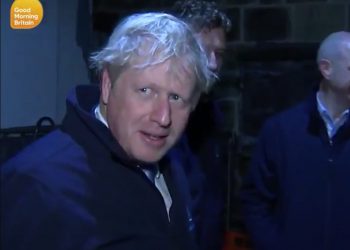Boris Johnson hiding from journalists in a fridge before the 2019 elections.