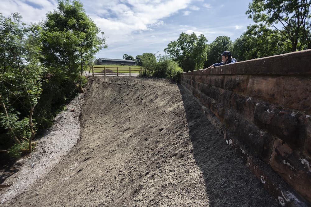 159 year old Great Musgrave bridge, Cumbria which has been infilled with stone by Highways England Credit;SWNS