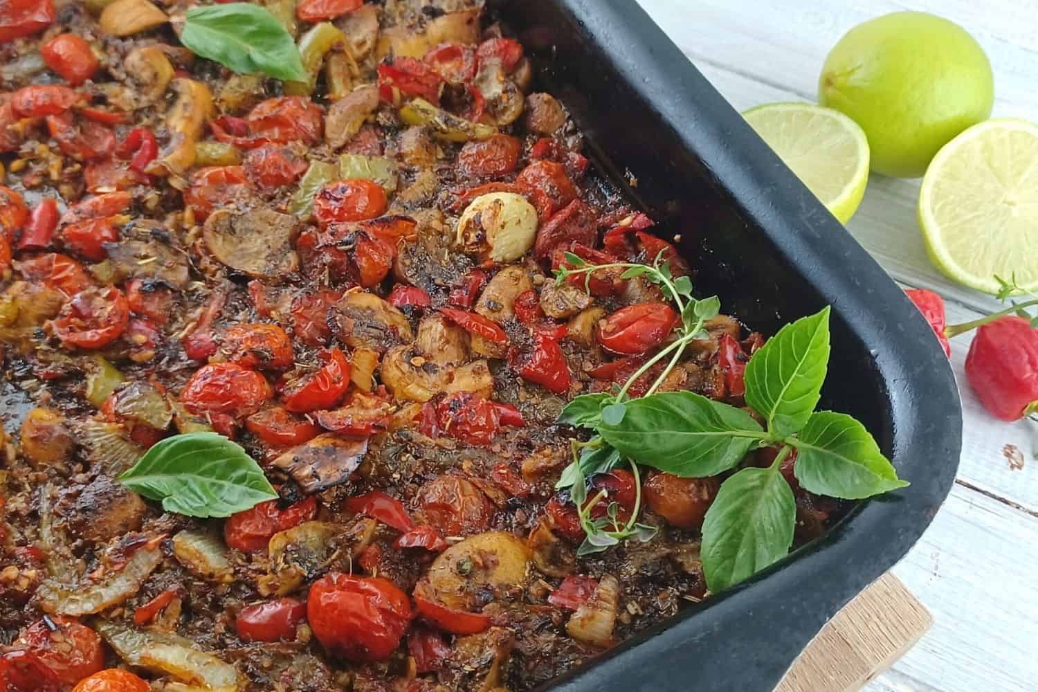 Basil Pesto Pasta with Cherry Tomatoes