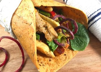 Mexican Chicken Burritos with Halloumi Cheese