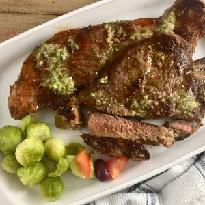 Pan-fried Rump steak with Rosemary & Garlic Paste