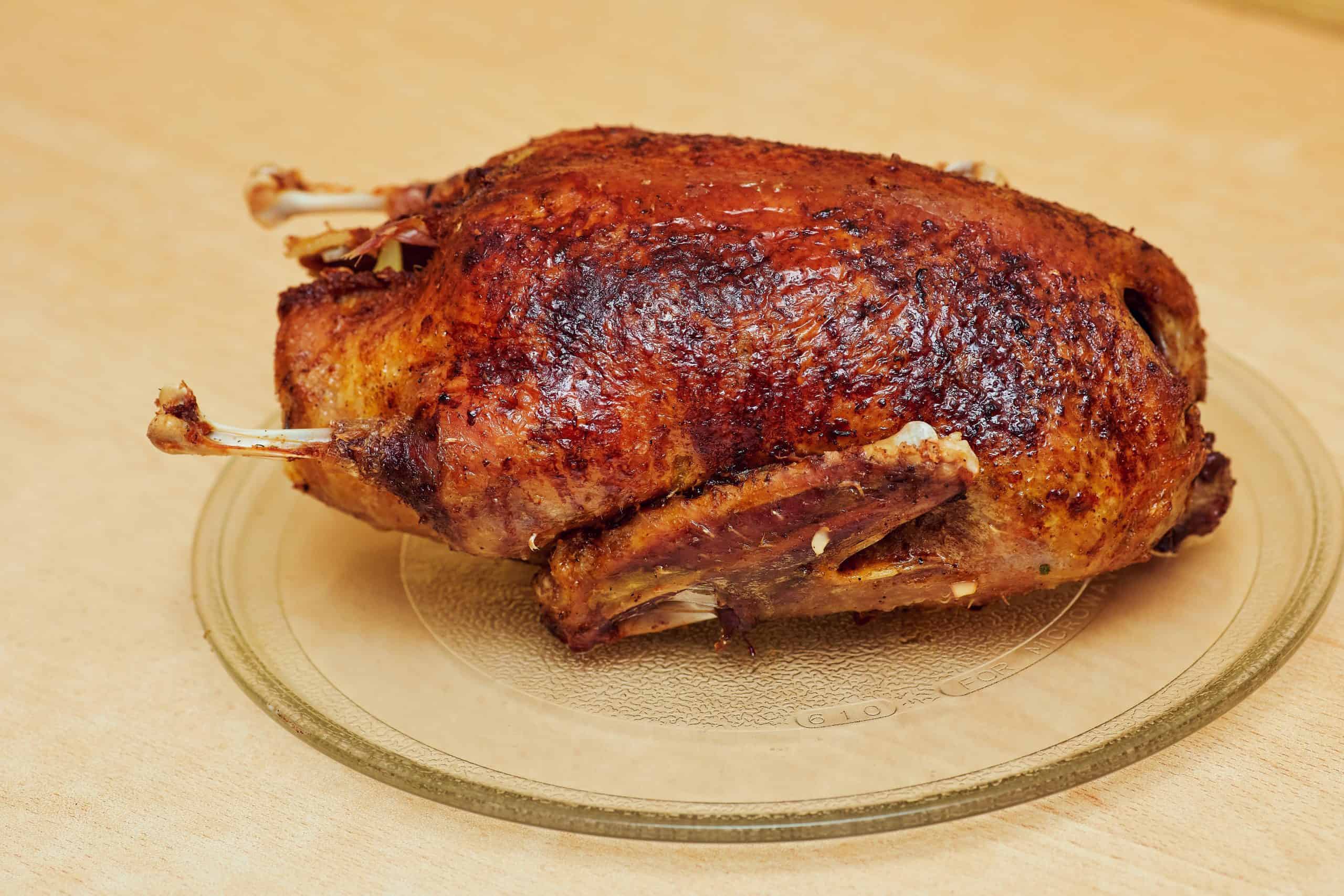 Roast duck recipe, slow-cooked with an orange and honey glaze