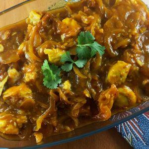 Fish Curry baked in Oven