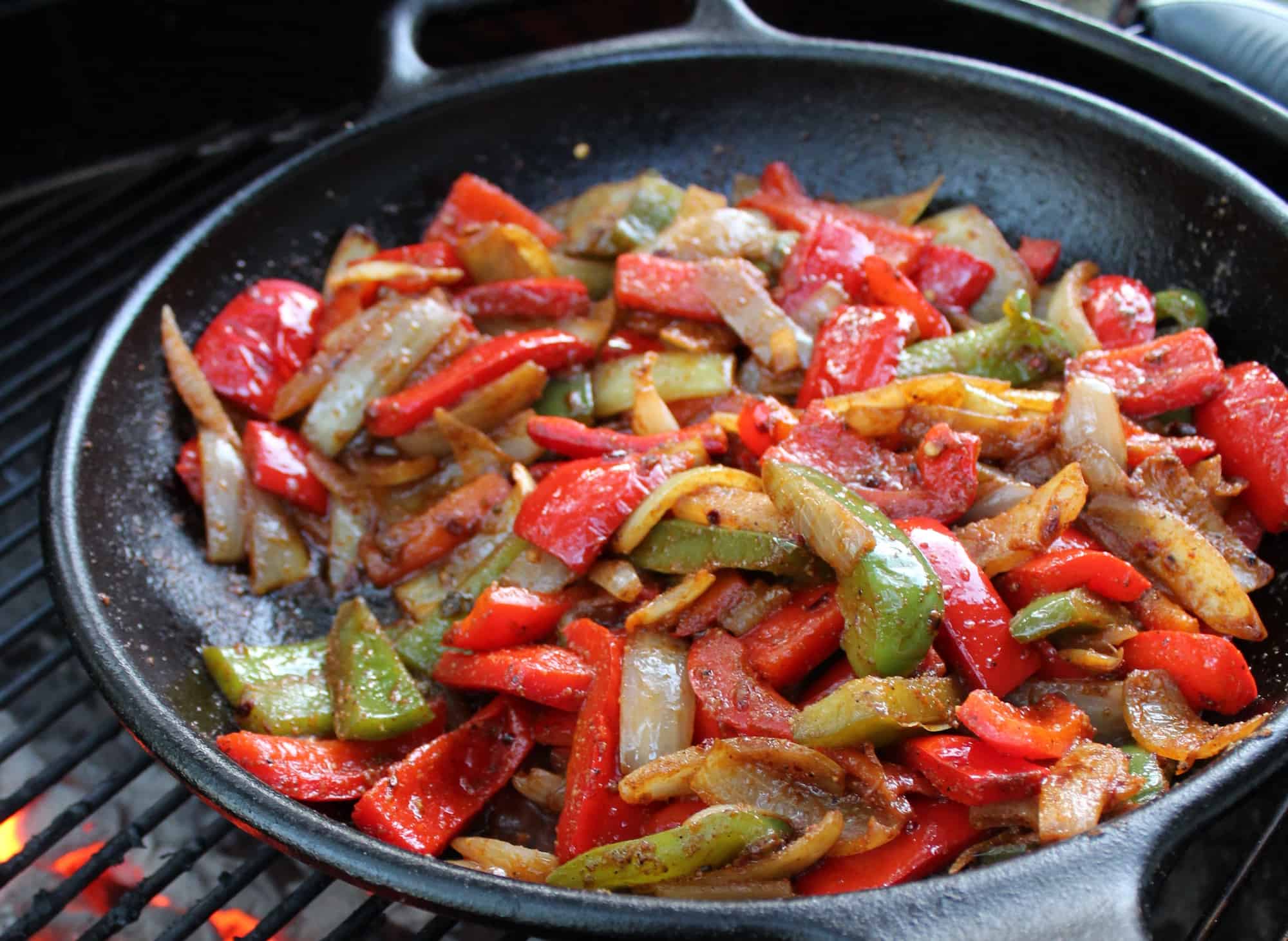 Chicken fajitas recipe, with bell peppers and onions