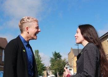 Tamsin Omond (L) and Amelia Womack (R) are standing for the co-leadership of the Green Party. Image: Rob DesRoches