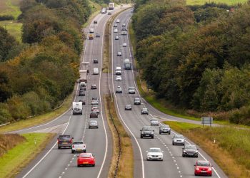Traffic builds up on the A30 outside of Bodmin in Cornwall.Credit;SWNS