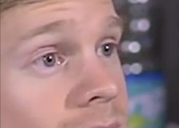 This GIF provided by Giant Bomb shows Drew Scanlon from a 2013 live-streaming event produced by the gaming site Giant Bomb. Scanlon's expression during a moment in the live stream became known across the internet to express disbelief or confusion. Scanlon is using the resulting GIF's fame for good, by soliciting donations for the National Multiple Sclerosis Society to aid with research and advocacy for the disease. (Giant Bomb via AP)
