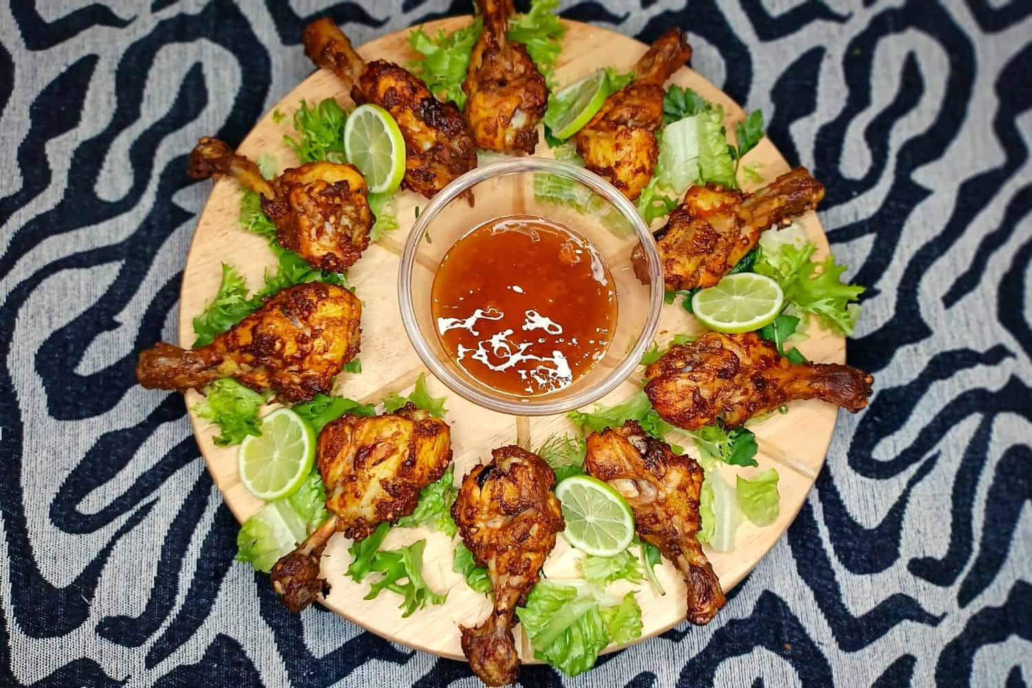 Tandoori Chicken Drumstick with Peach Chutney