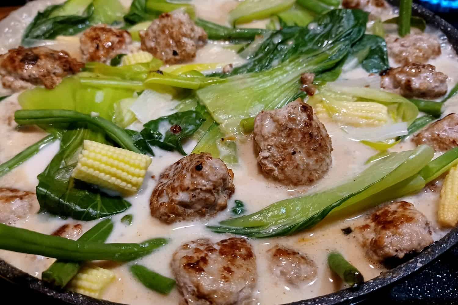 Thai Green Curry with Pork Meatballs
