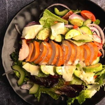 Smoked Chicken and Avo Salad with Honey Mustard dressing