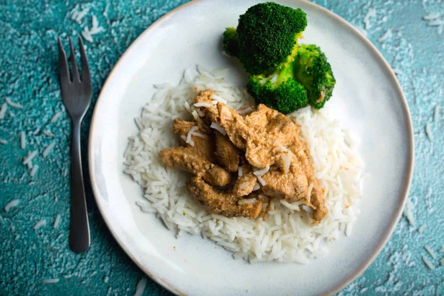 Grilled Chicken Strips with Broccoli & Rice