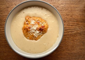 Biersuppe Beer Soup with Ham and Cheese Gougeres