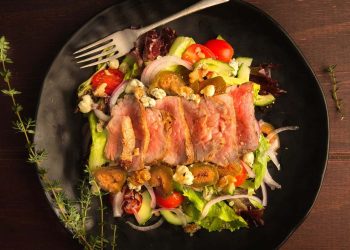 Roasted Beef, Fig, Walnut and Blue Cheese Salad