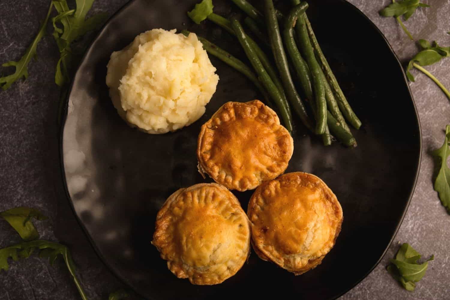 Hearty Beef Pot Pies with Green Beans and Mashed Potato - The London Economic