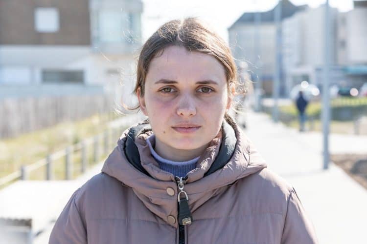 Tetiana Osadchuk, 26, a Ukrainian refugee in Calais, France. Credit;SWNS