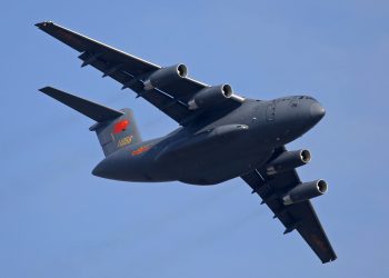 A Y-20 transport aircraft of the Chinese People's Liberation Army (AP Photo/Kin Cheung, File)