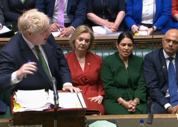 Prime Minister Boris Johnson speaks during Prime Minister's Questions in the House of Commons, London. Picture date: Wednesday June 8, 2022.