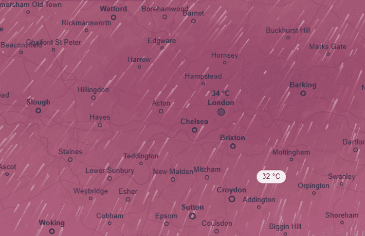 London temperatures