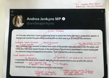 Education Secretary Andrea Jenkyns