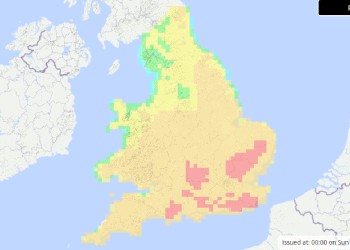 Heatwave map met office fire risk
