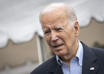 WASHINGTON, DC - OCTOBER 3: U.S. President Joe Biden speaks briefly to the press as he walks to Marine One on the South Lawn of the White House October 3, 2022 in Washington, DC. President Biden is traveling to Puerto Rico on Monday, where he will outline a $60 million plan to help the island recover from Hurricane Fiona. (Photo by Drew Angerer/Getty Images)