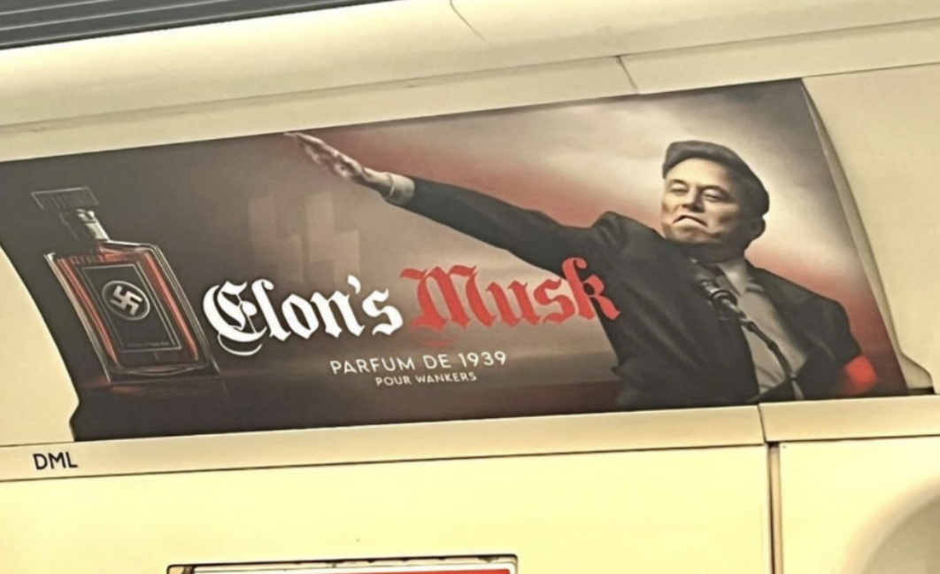 Searing ad slamming Elon Musk appears on London Underground