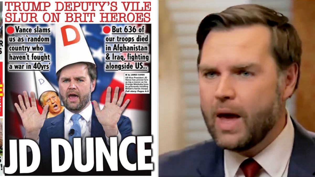 British papers slam JD Vance following 'random country' comments
