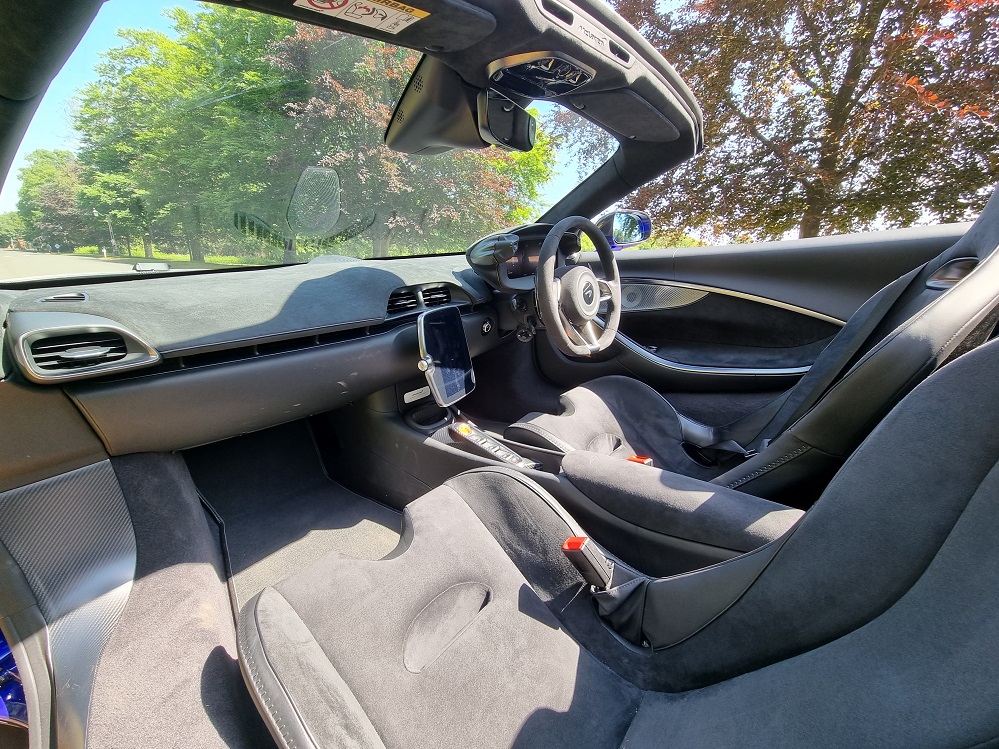 McLaren Artura Spider internal view of cabin