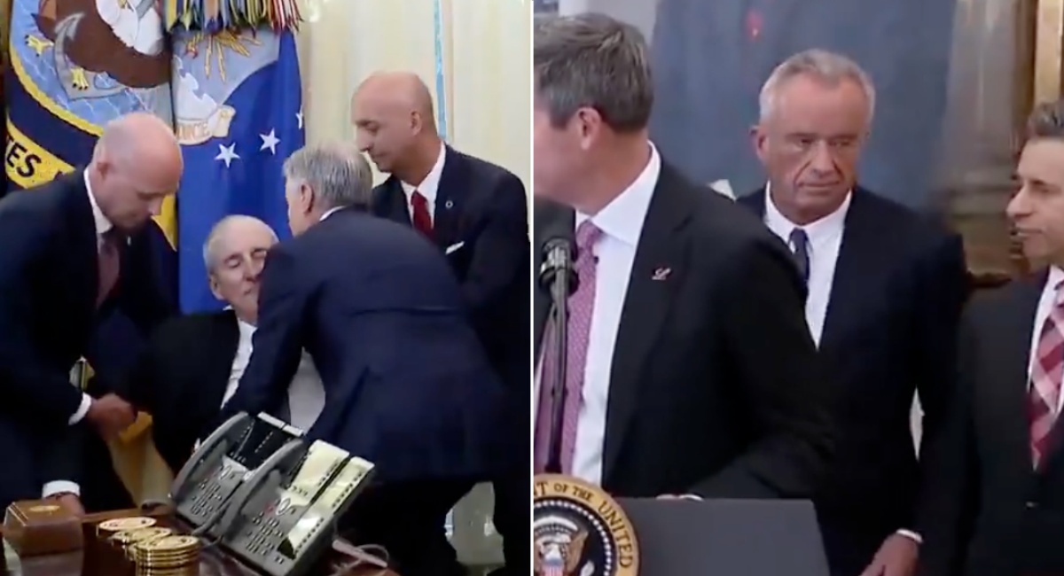 RFK Jr scarpers after man collapses in Oval Office
