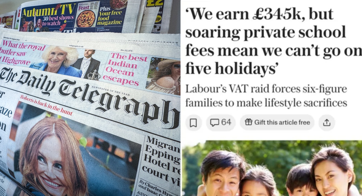 daily telegraph private school story article