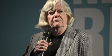 REDRUTH, ENGLAND - FEBRUARY 24: Ann Widdecombe, Reform UK's Immigration and Justice spokesperson, speaks at the Reform UK Cornwall Conference at Carn Brae Leisure Centre on February 24, 2025 in Redruth, England. Reform UK is holding a series of conferences around the country as the party continues its efforts to build a grassroots base. Last week Nigel Farage gave up ownership of Reform UK, with the party's new constitution instituting a board to lead the party and allowing its members to vote on decisions during its annual conference. (Photo by Hugh Hastings/Getty Images)