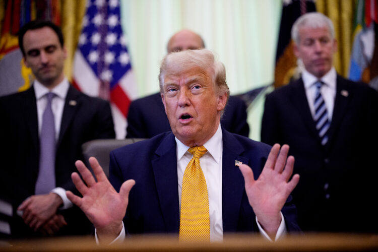 WASHINGTON, DC - JUNE 22: U.S. President Donald Trump speaks during an event in the Oval Office of the White House on June 22, 2026 in Washington, DC. President Trump signed two orders on quantum computing. (Photo by Andrew Harnik/Getty Images)