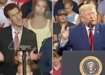 man impersonating donald trump