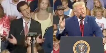man impersonating donald trump