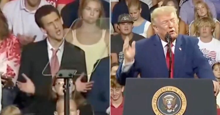 man impersonating donald trump