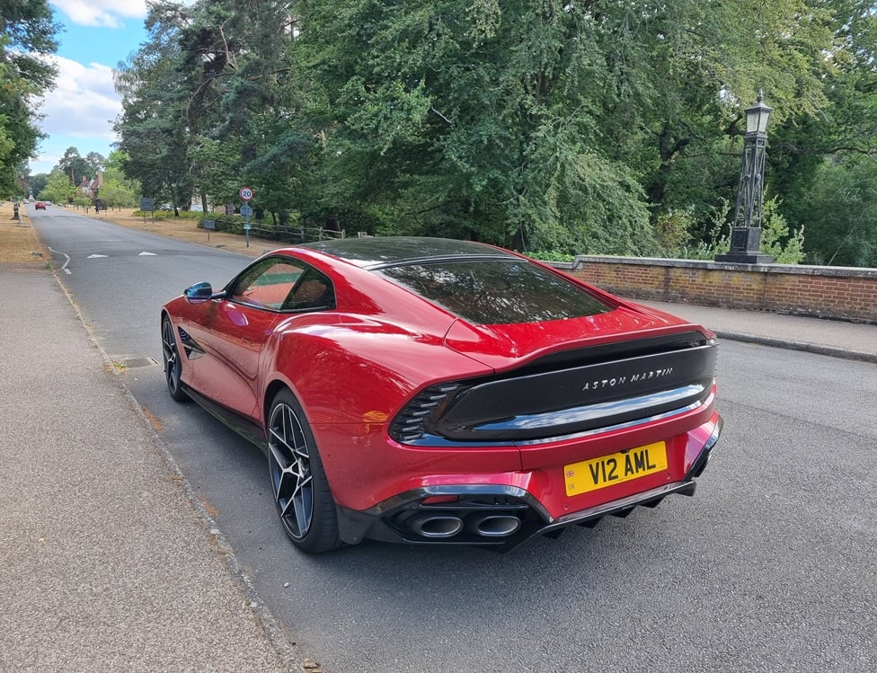 Picture of the Aston Martin Vanquish taken from the rear