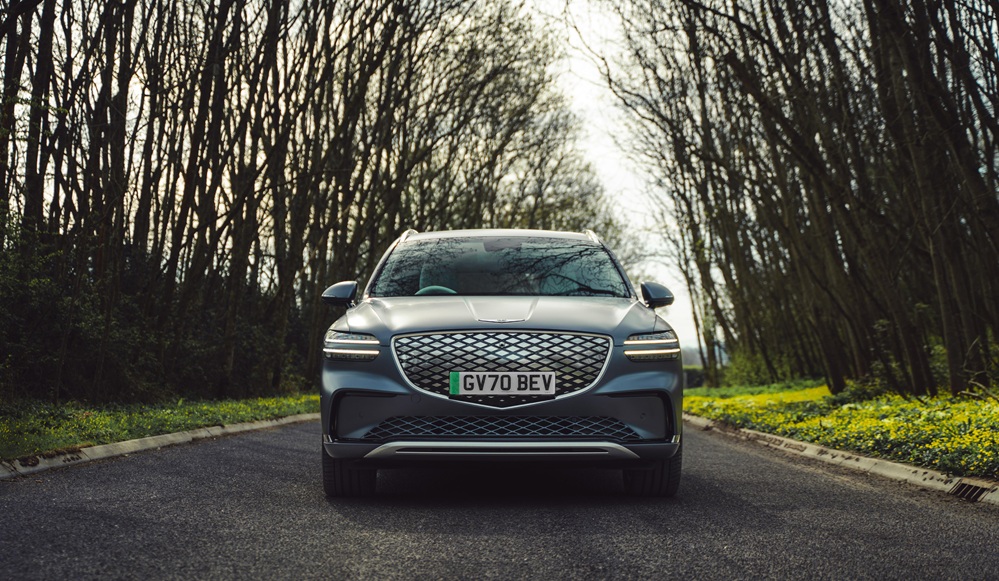 Head on shot of the car
