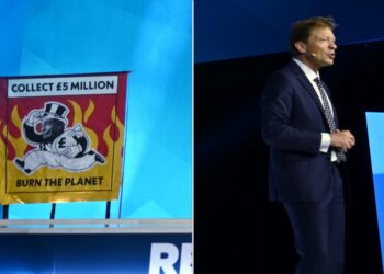 greenpeace farage banner
